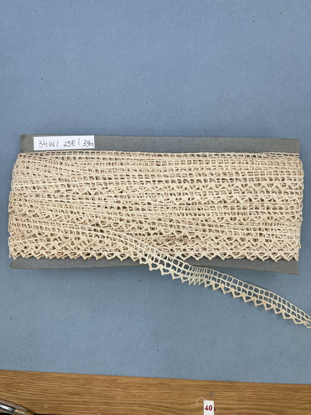 Wholesale Vintage French Lace Trim – 33m – Le Puy-en-Velay Cotton Lace