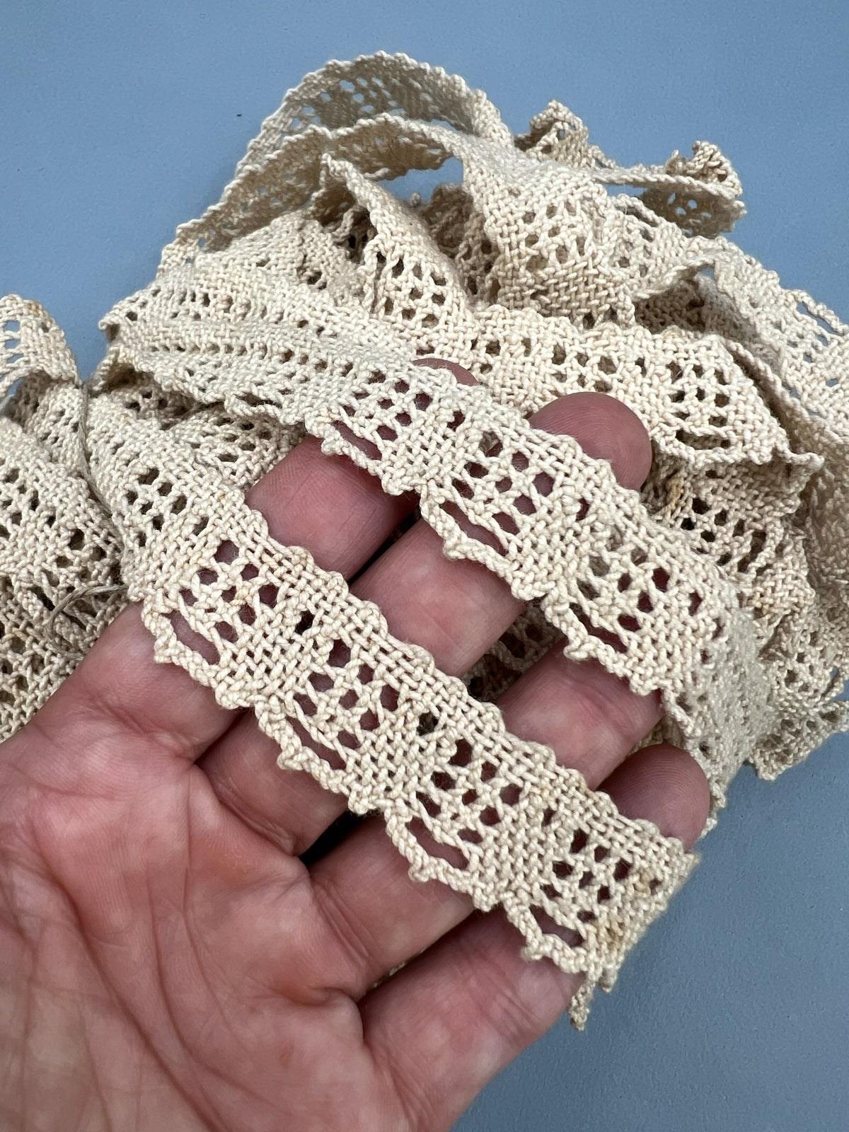 Wholesale Vintage French Lace Trim – 25m – Le Puy-en-Velay Cotton Lace