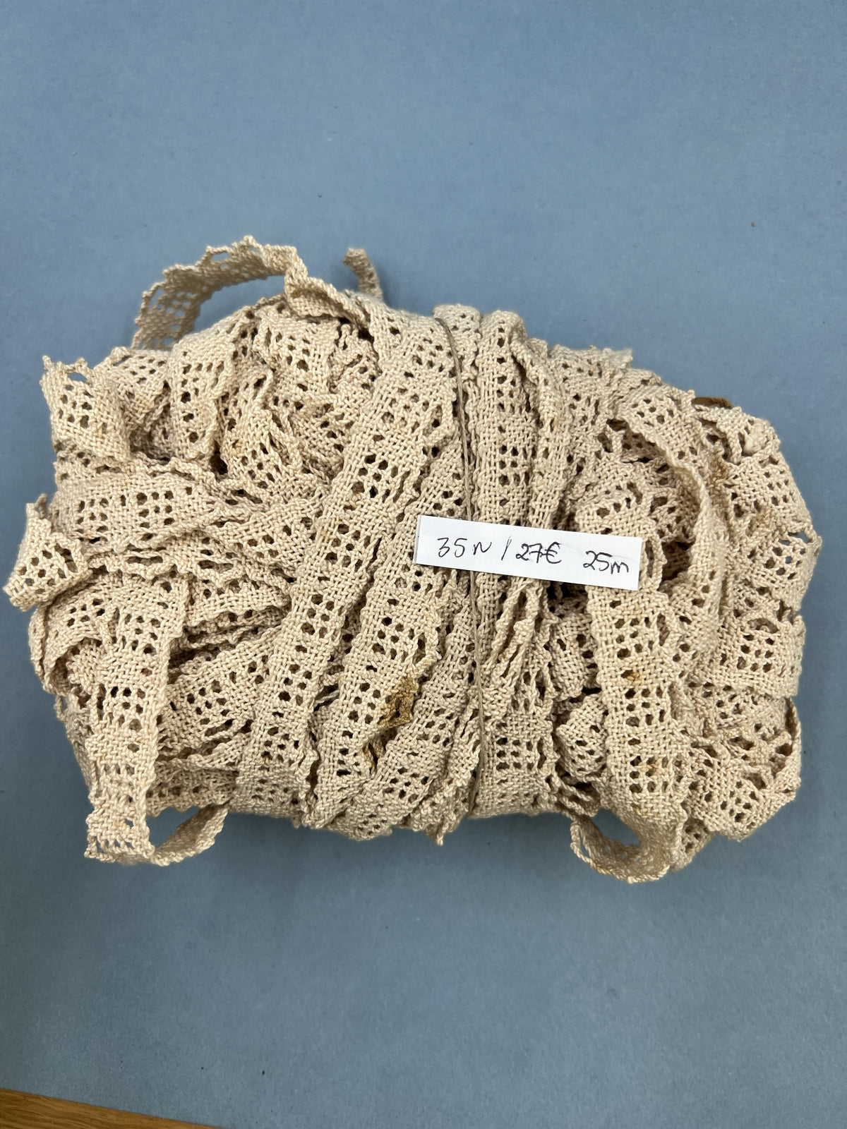 Wholesale Vintage French Lace Trim – 25m – Le Puy-en-Velay Cotton Lace