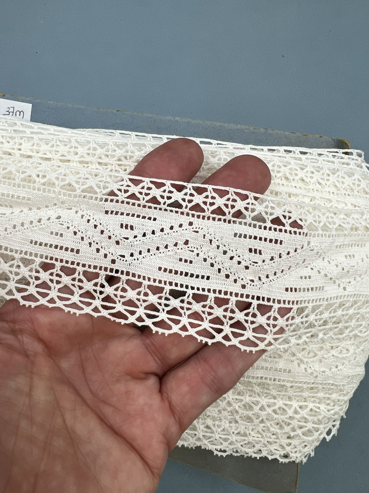 Wholesale Vintage French Lace Trim – 37m – Le Puy-en-Velay Cotton Lace