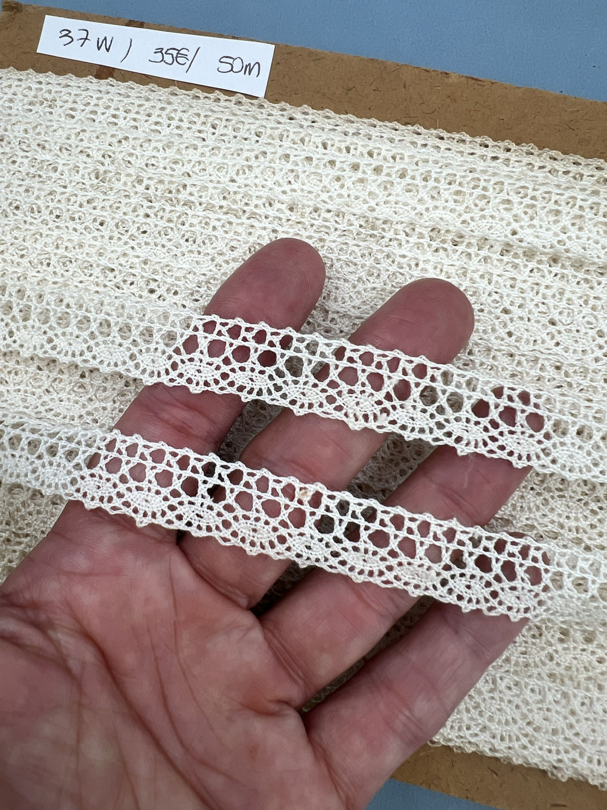 Wholesale Vintage French Lace Trim – 50m – Le Puy-en-Velay Cotton Lace