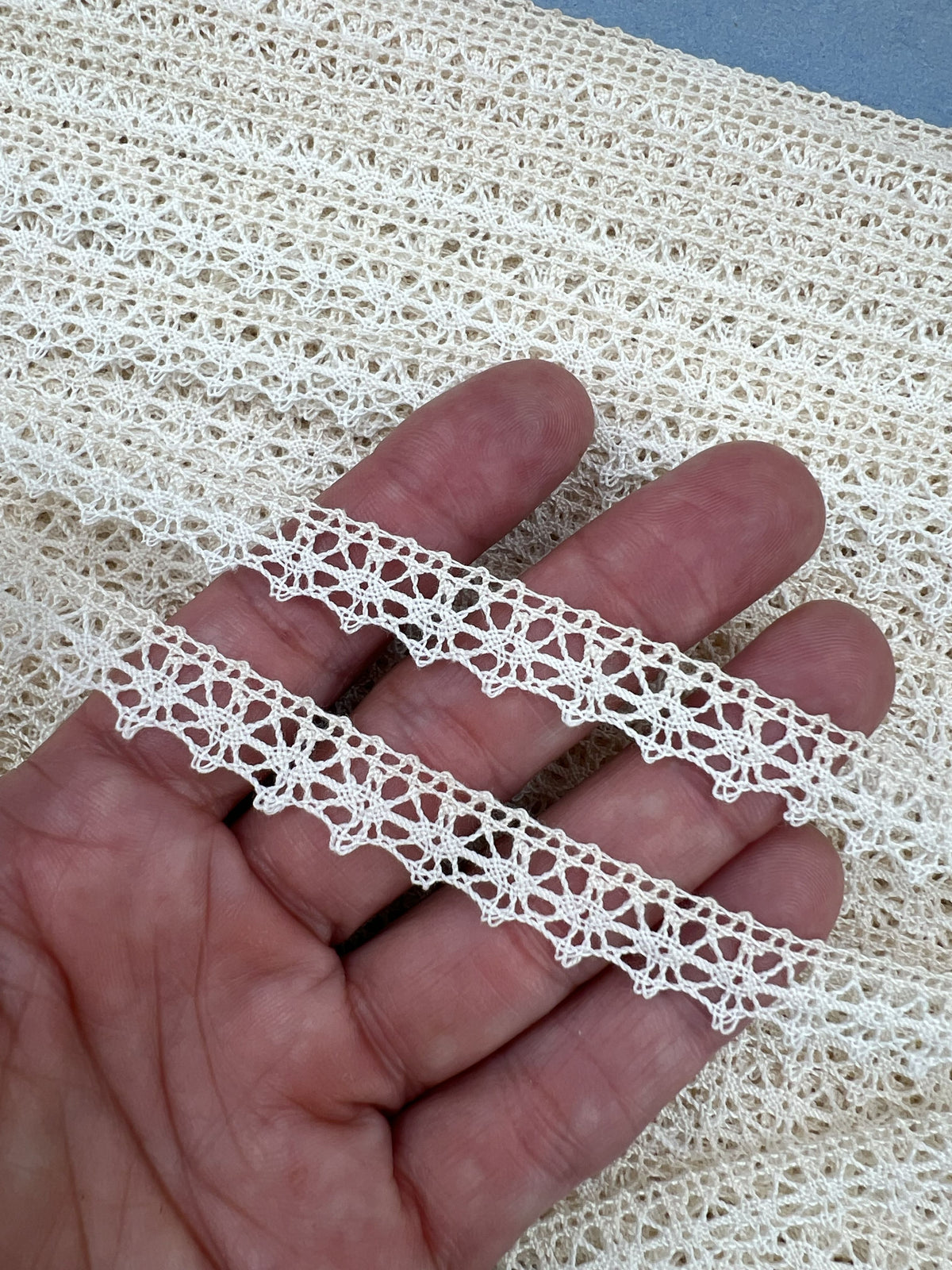 Wholesale Vintage French Lace Trim – 85m – Le Puy-en-Velay Cotton Lace
