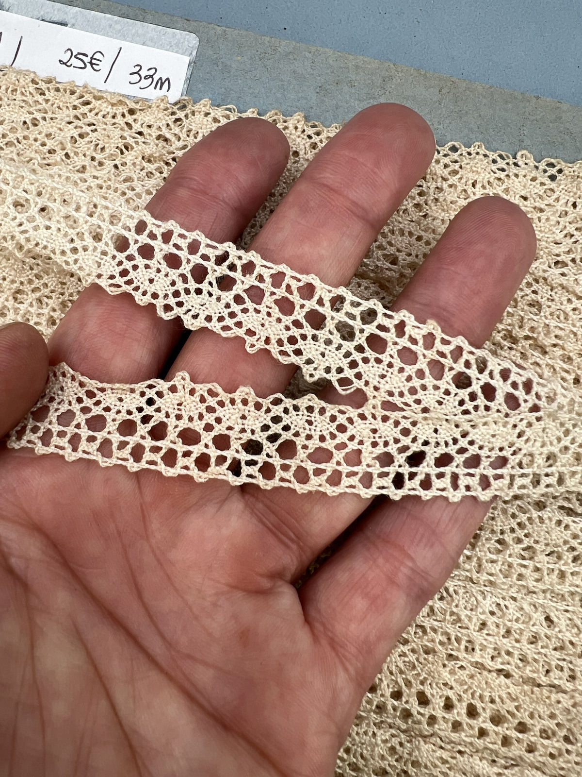 Wholesale Vintage French Lace Trim – 33m – Le Puy-en-Velay Cotton Lace