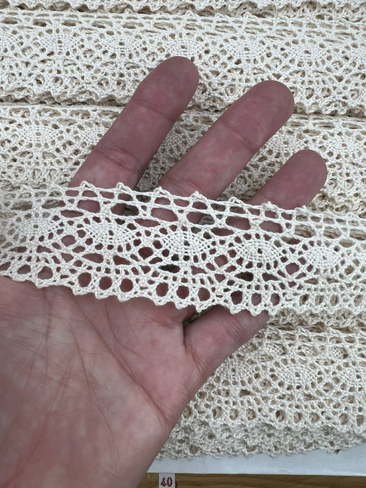 Wholesale Vintage French Lace Trim – 146m – Le Puy-en-Velay Cotton Lace - Bobbins&Needles