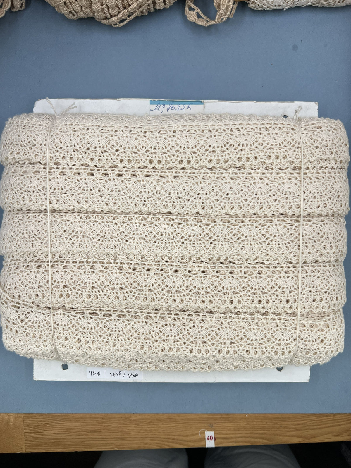 Wholesale Vintage French Lace Trim – 146m – Le Puy-en-Velay Cotton Lace