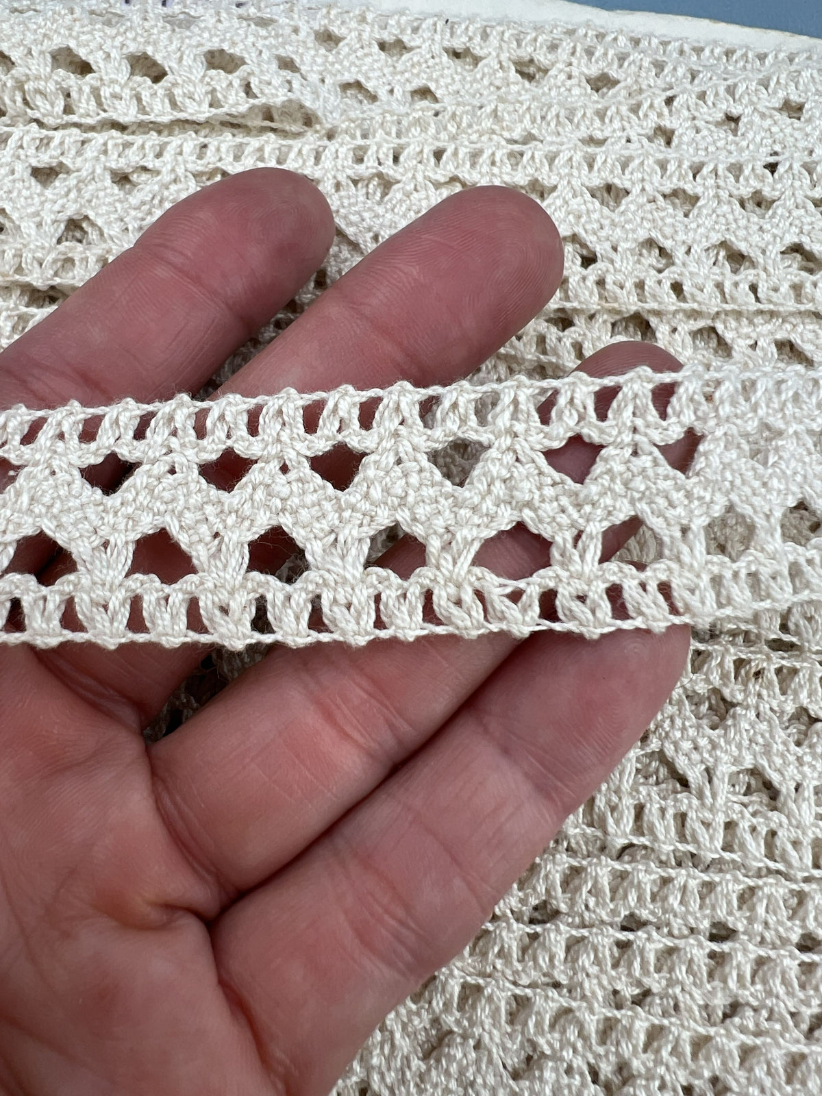 Wholesale Vintage French Lace Trim – 37m – Le Puy-en-Velay Cotton Lace