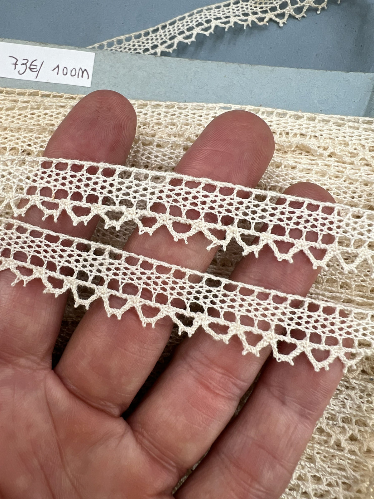 Wholesale Vintage French Lace Trim – 100m – Le Puy-en-Velay Cotton Lace