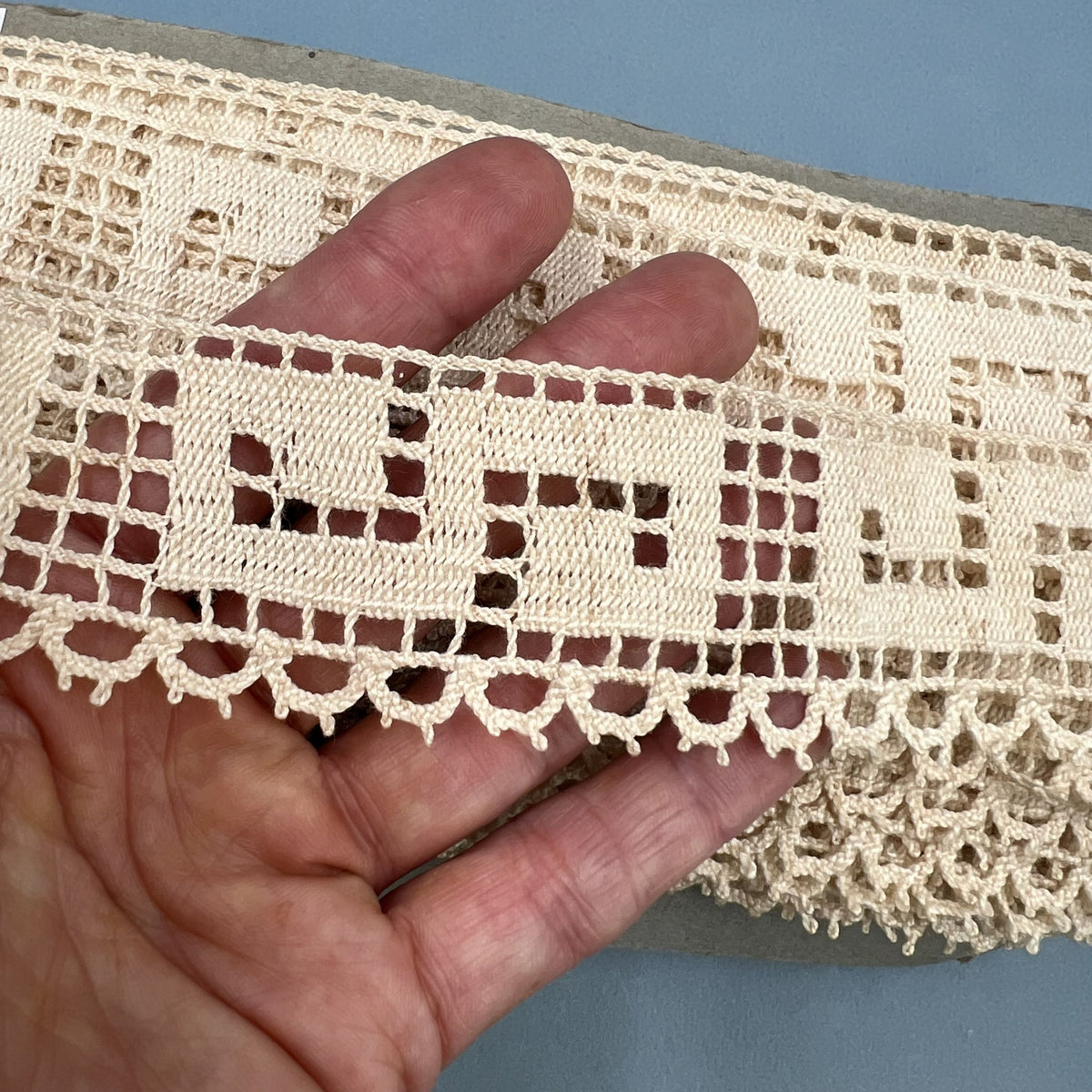 Wholesale Vintage French Lace Trim – 22m – Le Puy-en-Velay Cotton Lace
