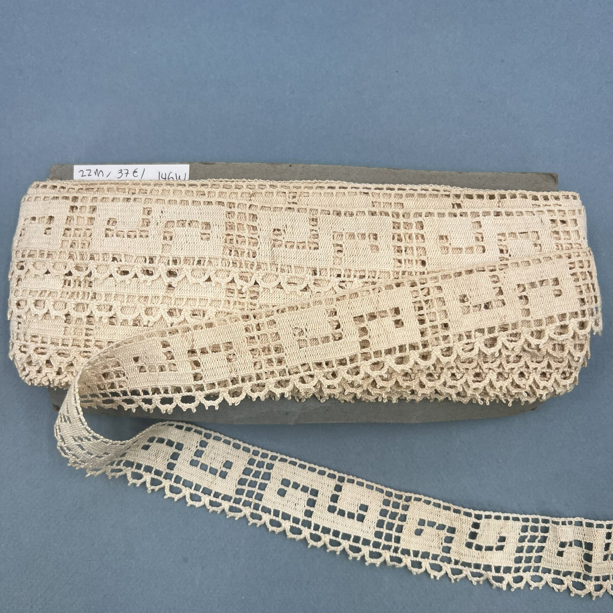Wholesale Vintage French Lace Trim – 22m – Le Puy-en-Velay Cotton Lace