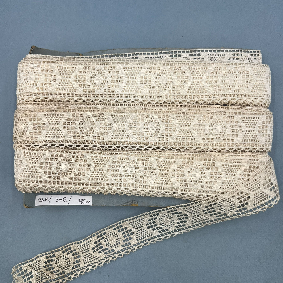 Wholesale Vintage French Lace Trim – 22m – Le Puy-en-Velay Cotton Lace