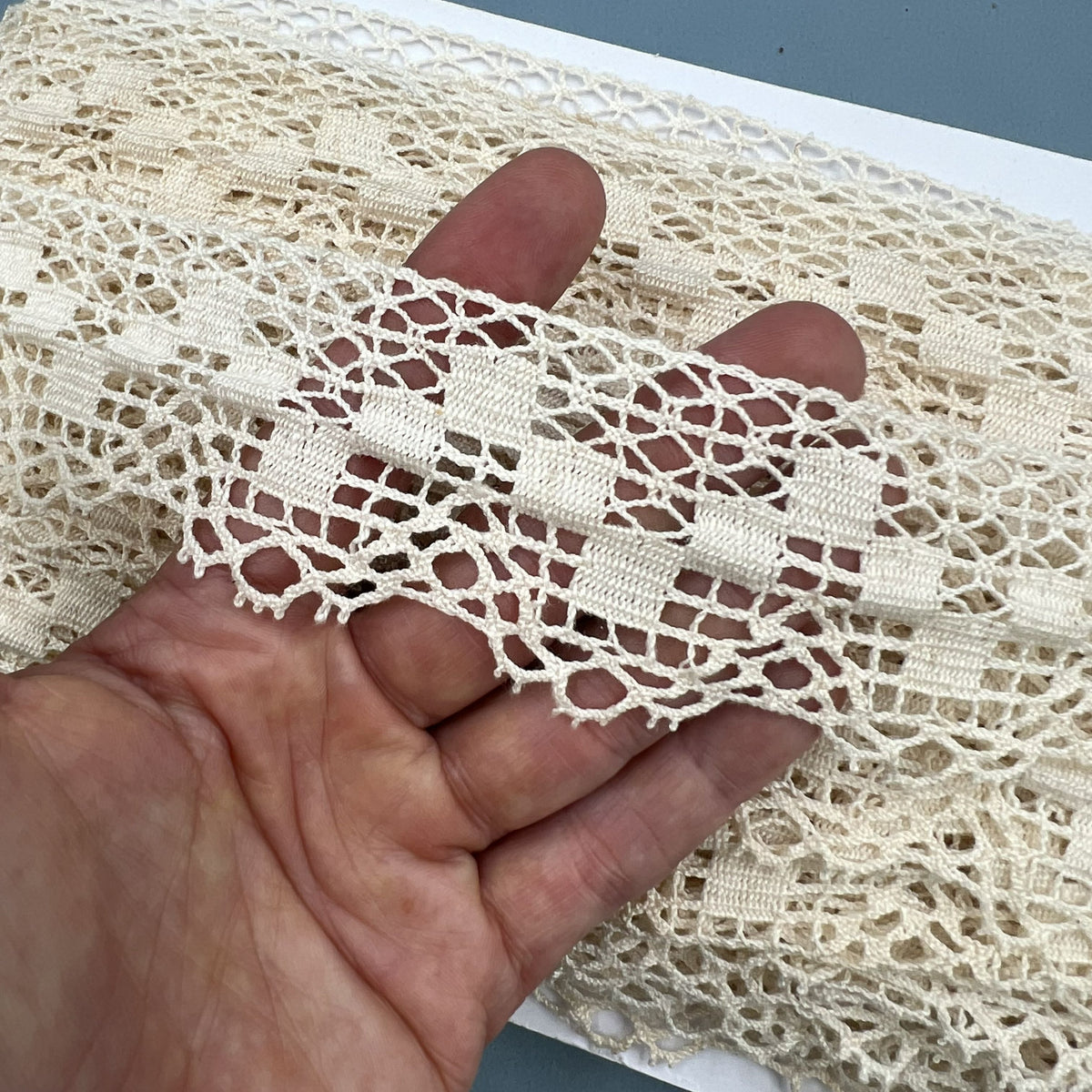 Wholesale Vintage French Lace Trim – 23m – Le Puy-en-Velay Cotton Lace