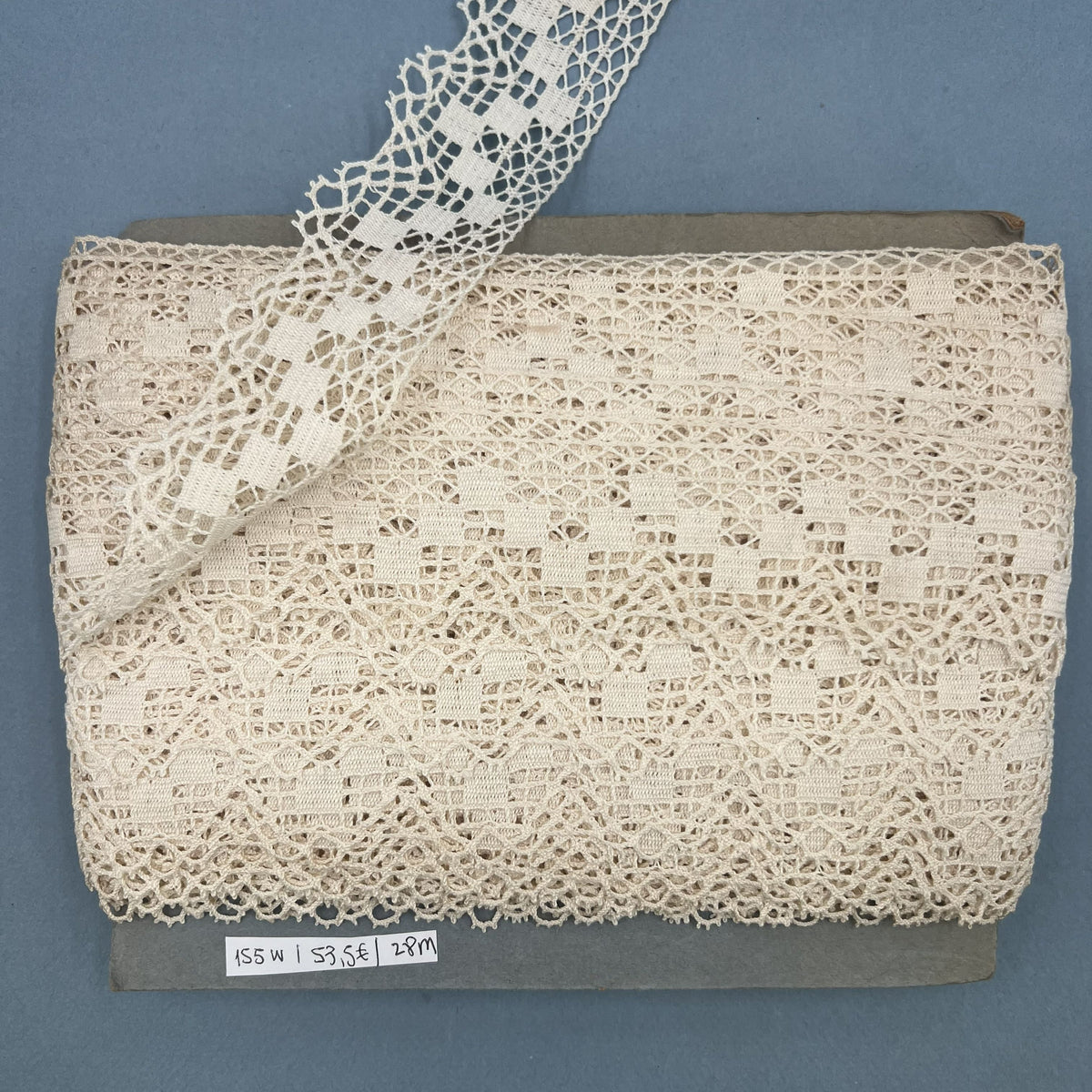 Wholesale Vintage French Lace Trim – 28m – Le Puy-en-Velay Cotton Lace