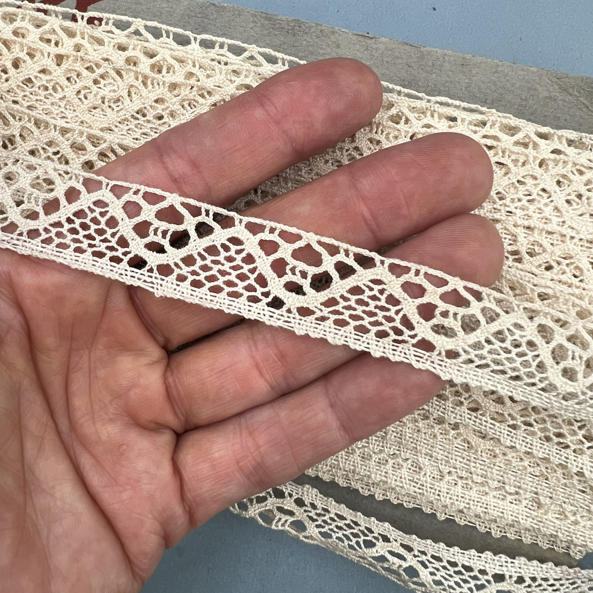 Wholesale Vintage French Lace Trim – 26m – Le Puy-en-Velay Cotton Lace