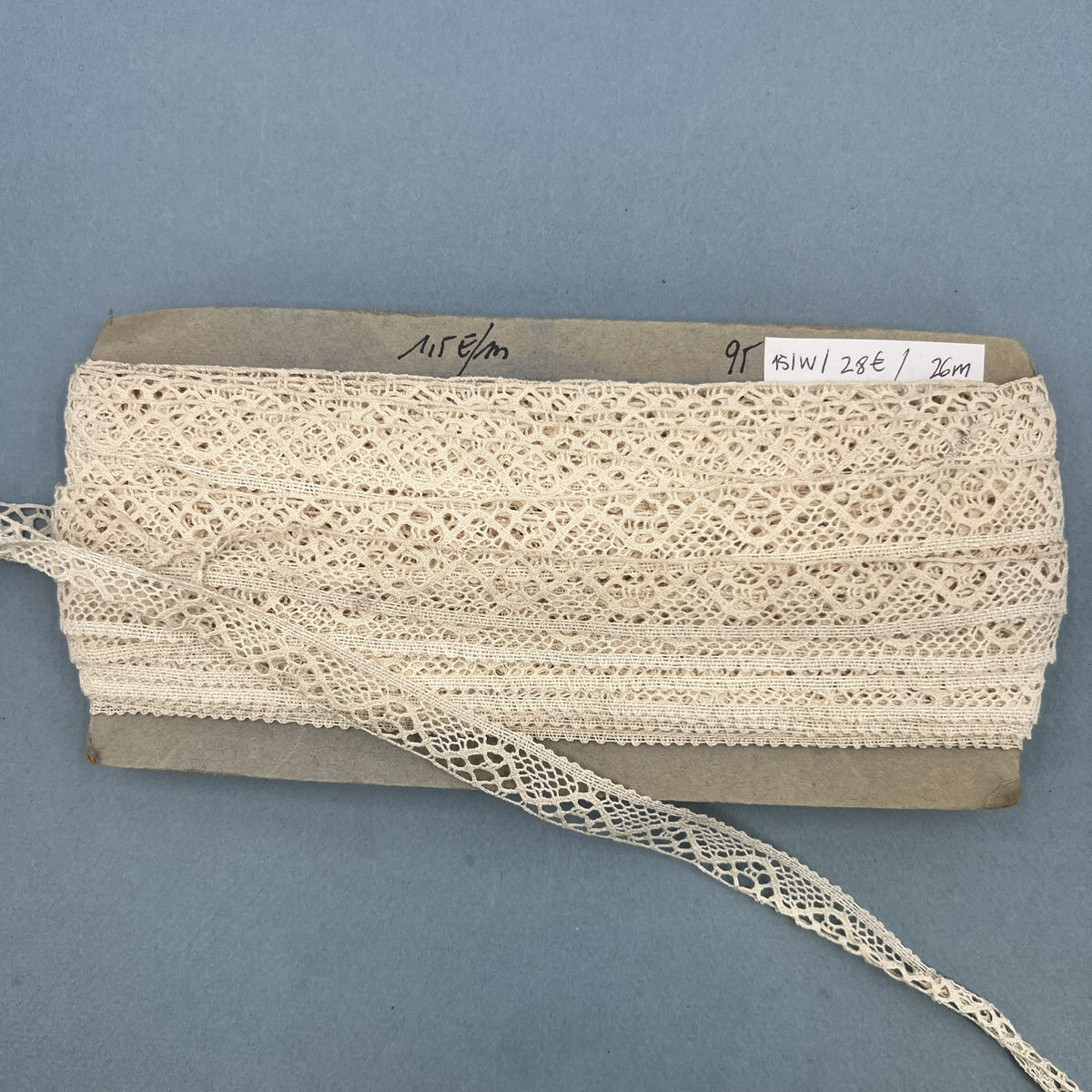 Wholesale Vintage French Lace Trim – 26m – Le Puy-en-Velay Cotton Lace