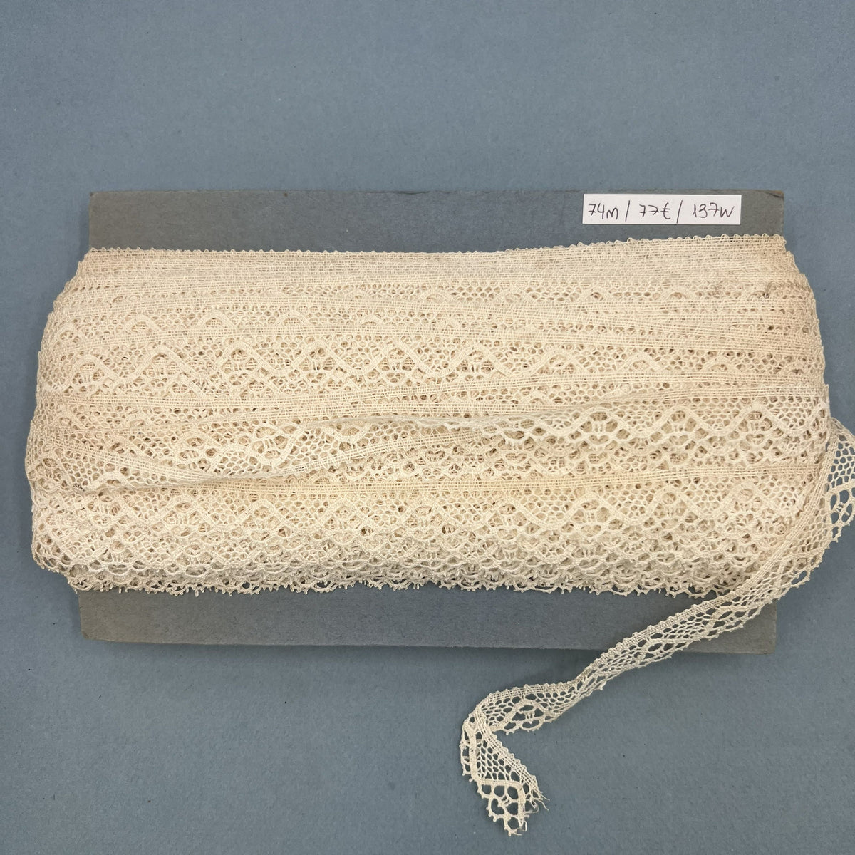 Wholesale Vintage French Lace Trim – 74m – Le Puy-en-Velay Cotton Lace