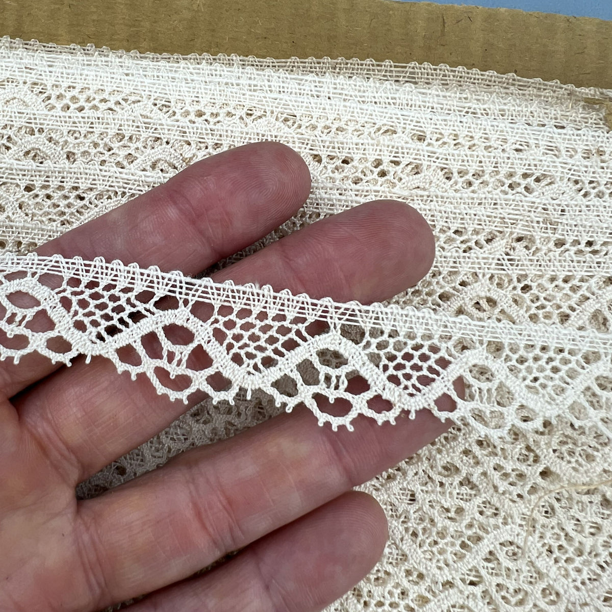 Wholesale Vintage French Lace Trim – 84m – Le Puy-en-Velay Cotton Lace