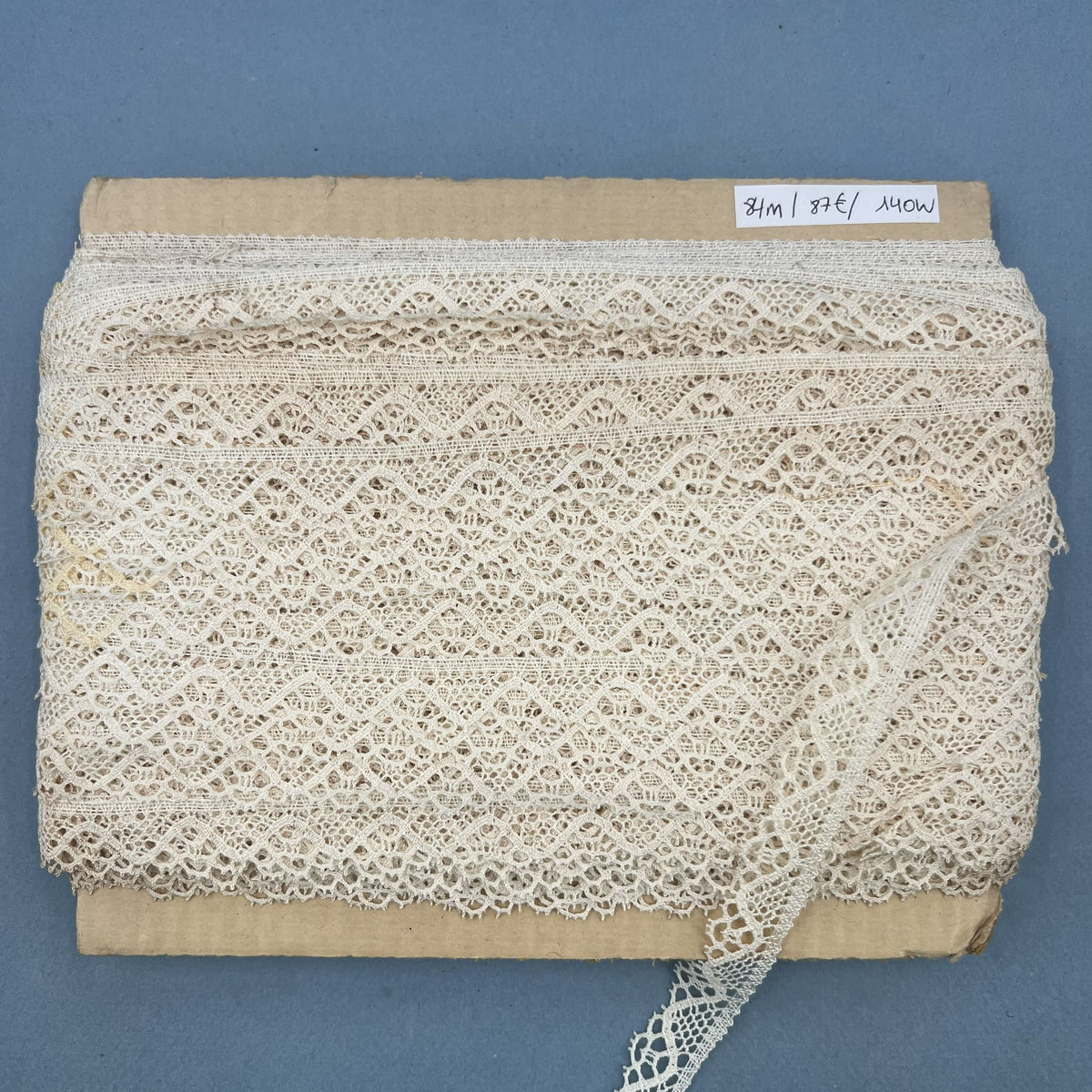 Wholesale Vintage French Lace Trim – 84m – Le Puy-en-Velay Cotton Lace