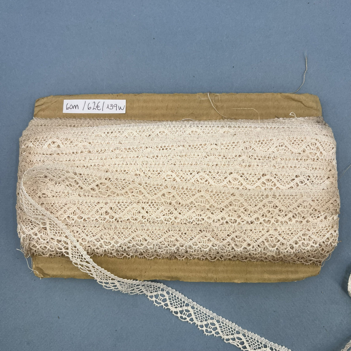 Wholesale Vintage French Lace Trim – 60m – Le Puy-en-Velay Cotton Lace