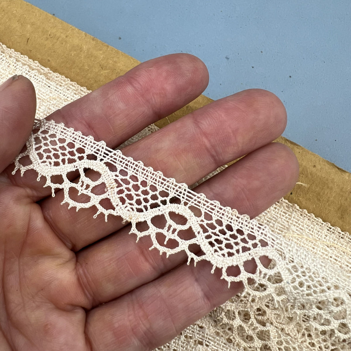 Wholesale Vintage French Lace Trim – 66m – Le Puy-en-Velay Cotton Lace