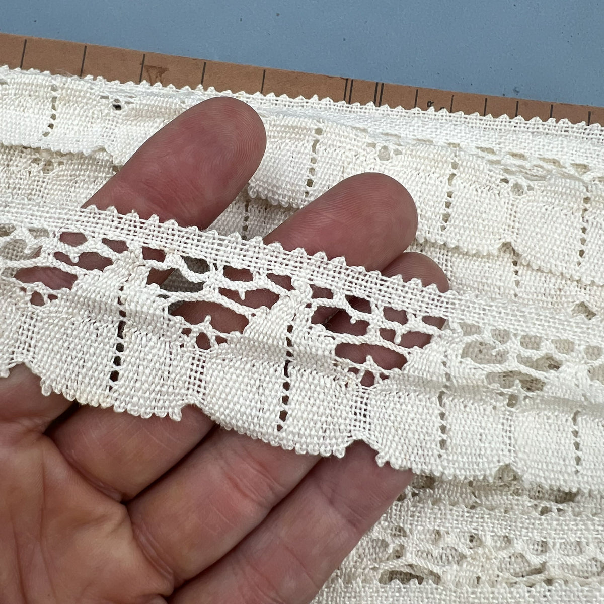 Wholesale Vintage French Lace Trim – 31m – Le Puy-en-Velay Cotton Lace