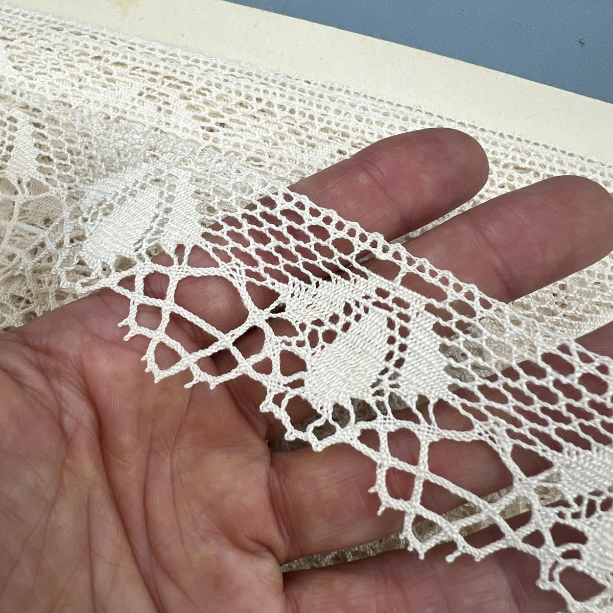 Wholesale Vintage French Lace Trim – 33m – Le Puy-en-Velay Cotton Lace
