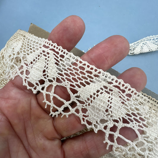 Wholesale Vintage French Lace Trim – 33m – Le Puy-en-Velay Cotton Lace - Bobbins&Needles