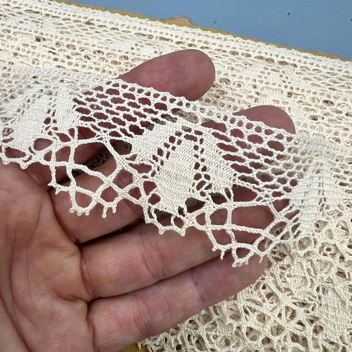 Wholesale Vintage French Lace Trim – 33m – Le Puy-en-Velay Cotton Lace