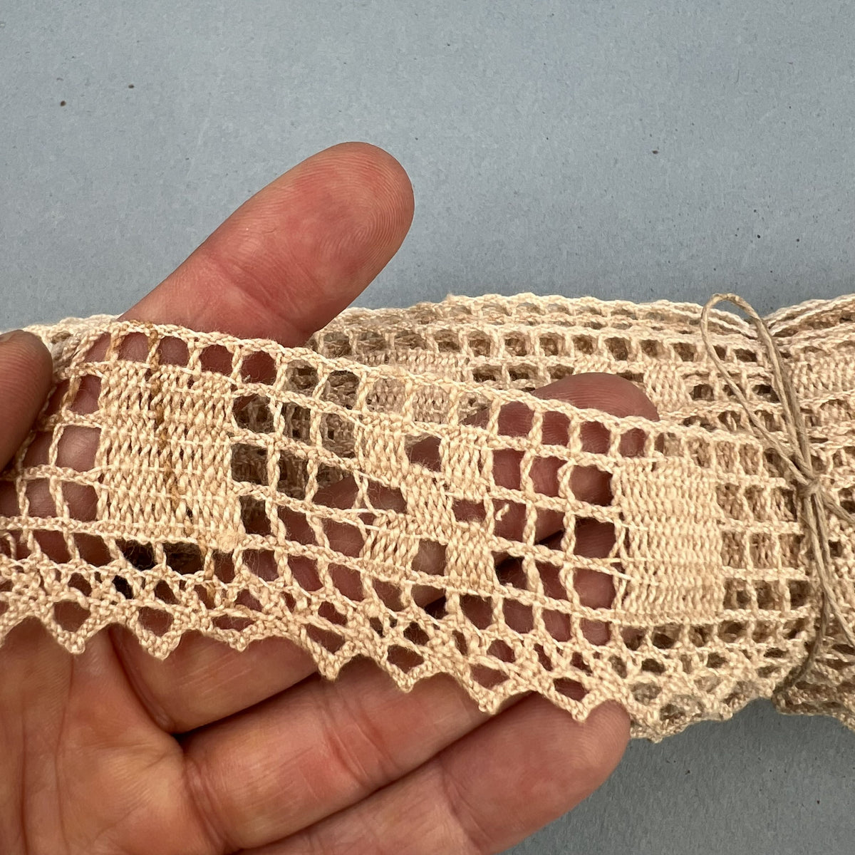 Wholesale Vintage French Lace Trim – 8.5m – Le Puy-en-Velay Cotton Lace