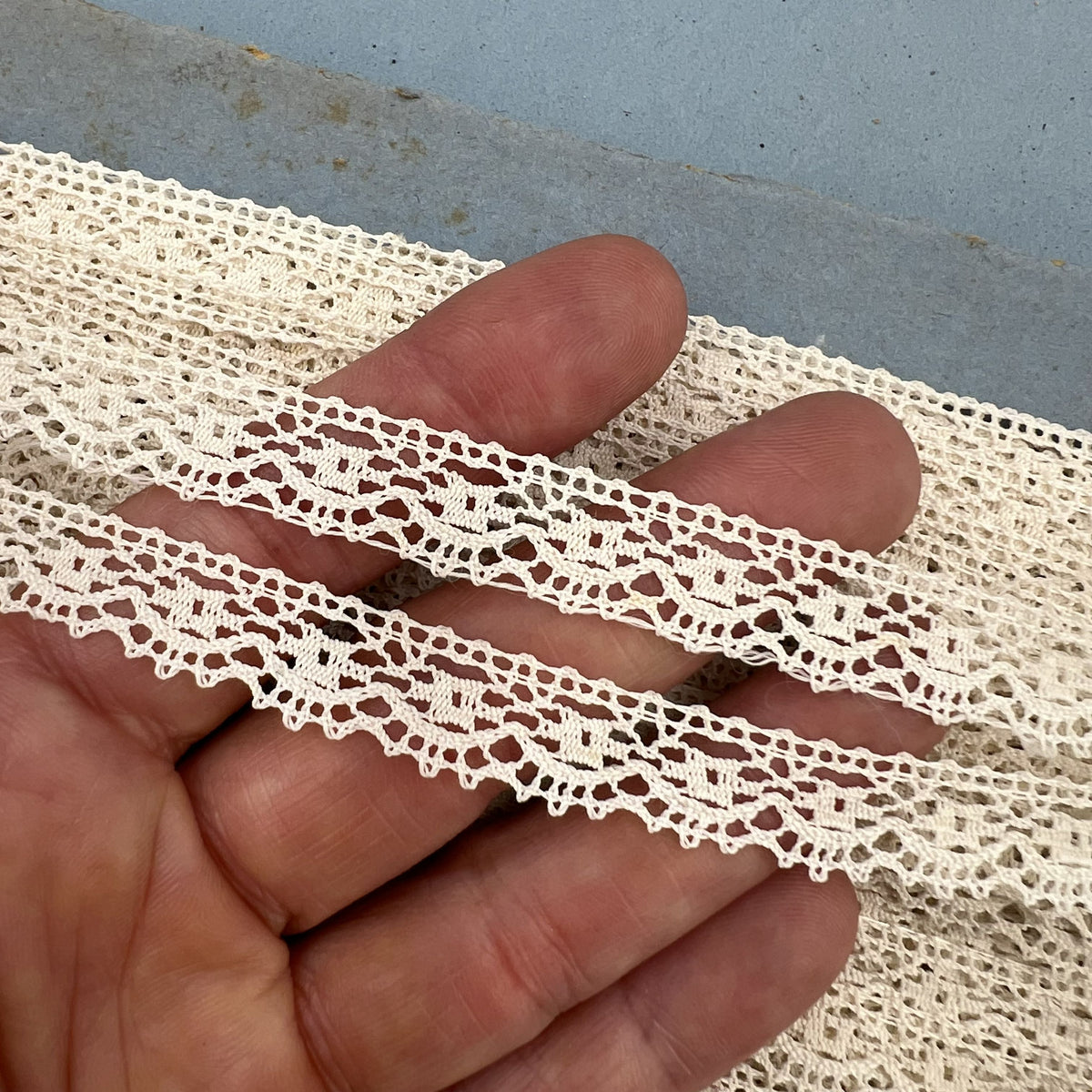Wholesale Vintage French Lace Trim – 33m – Le Puy-en-Velay Cotton Lace