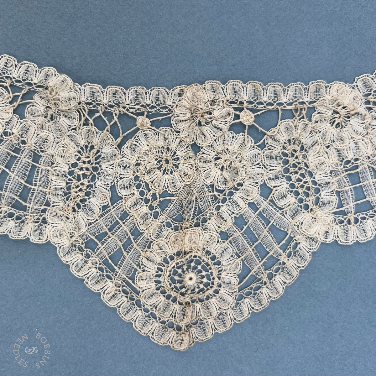 Antique Handmade Brussels Duchesse Style Lace Collar Fronts – Pair