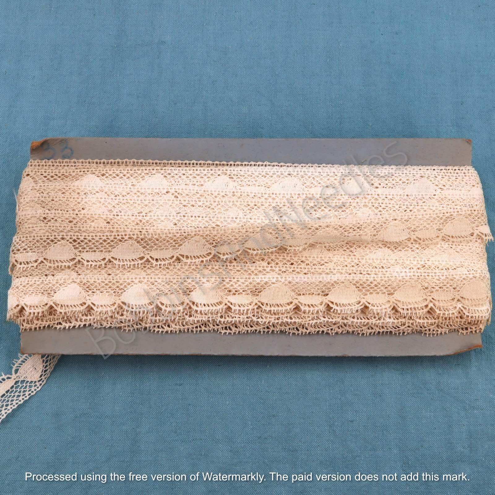 30m French Bulk Lace Trim in Cotton