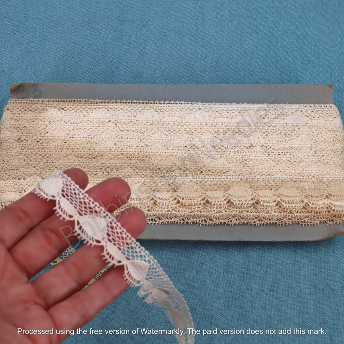 30m French Bulk Lace Trim in Cotton