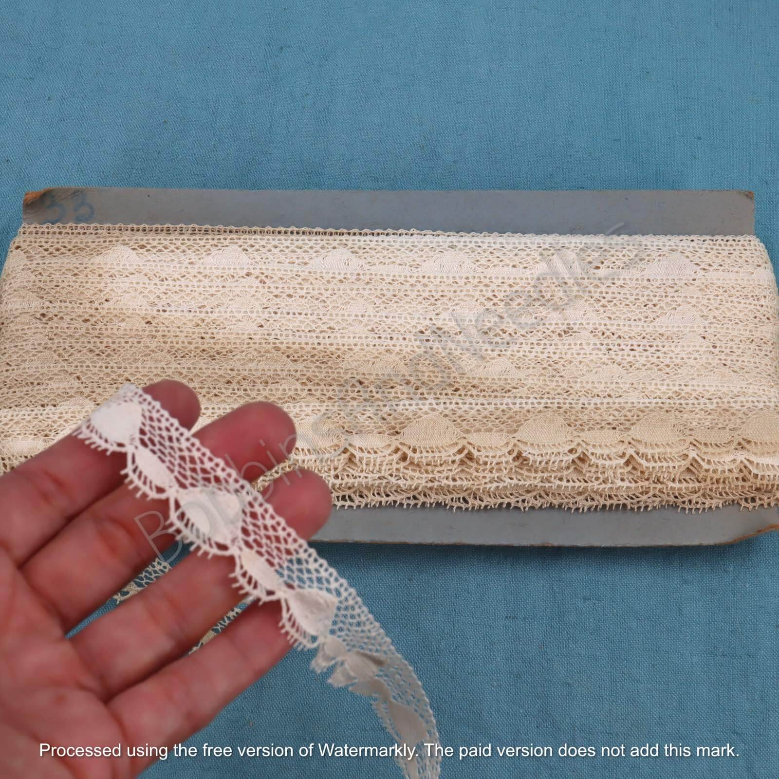 30m French Bulk Lace Trim in Cotton