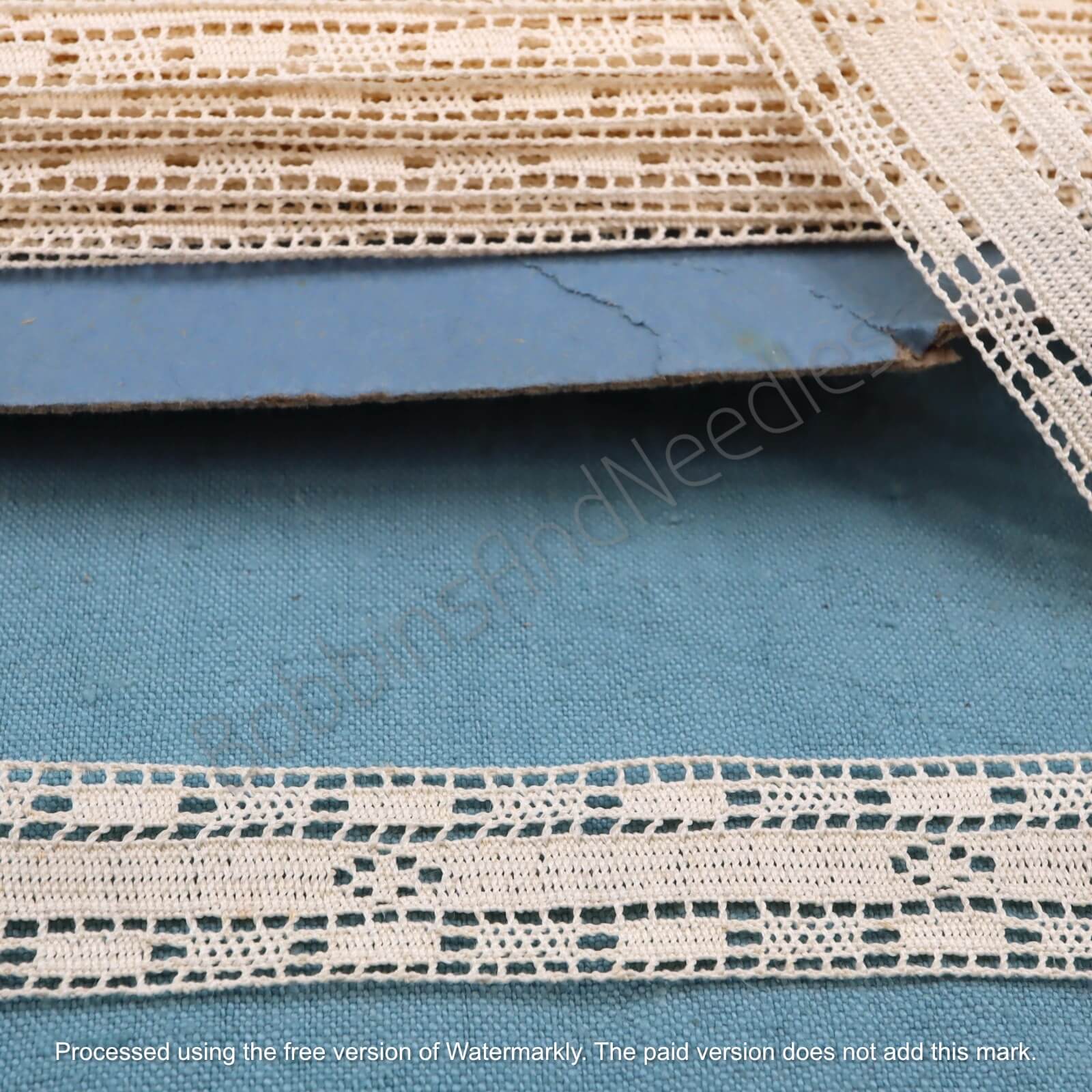 76m French Insertion Lace Trim in Bulk