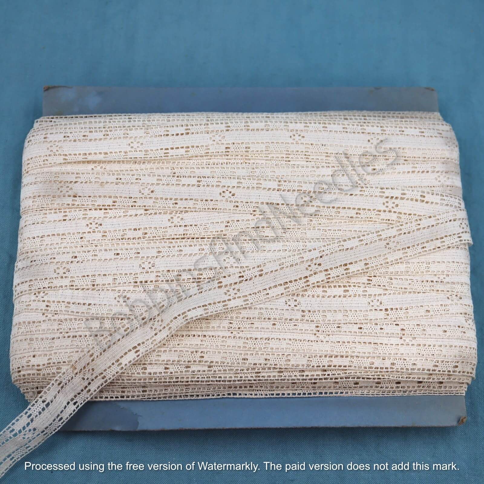 76m French Insertion Lace Trim in Bulk