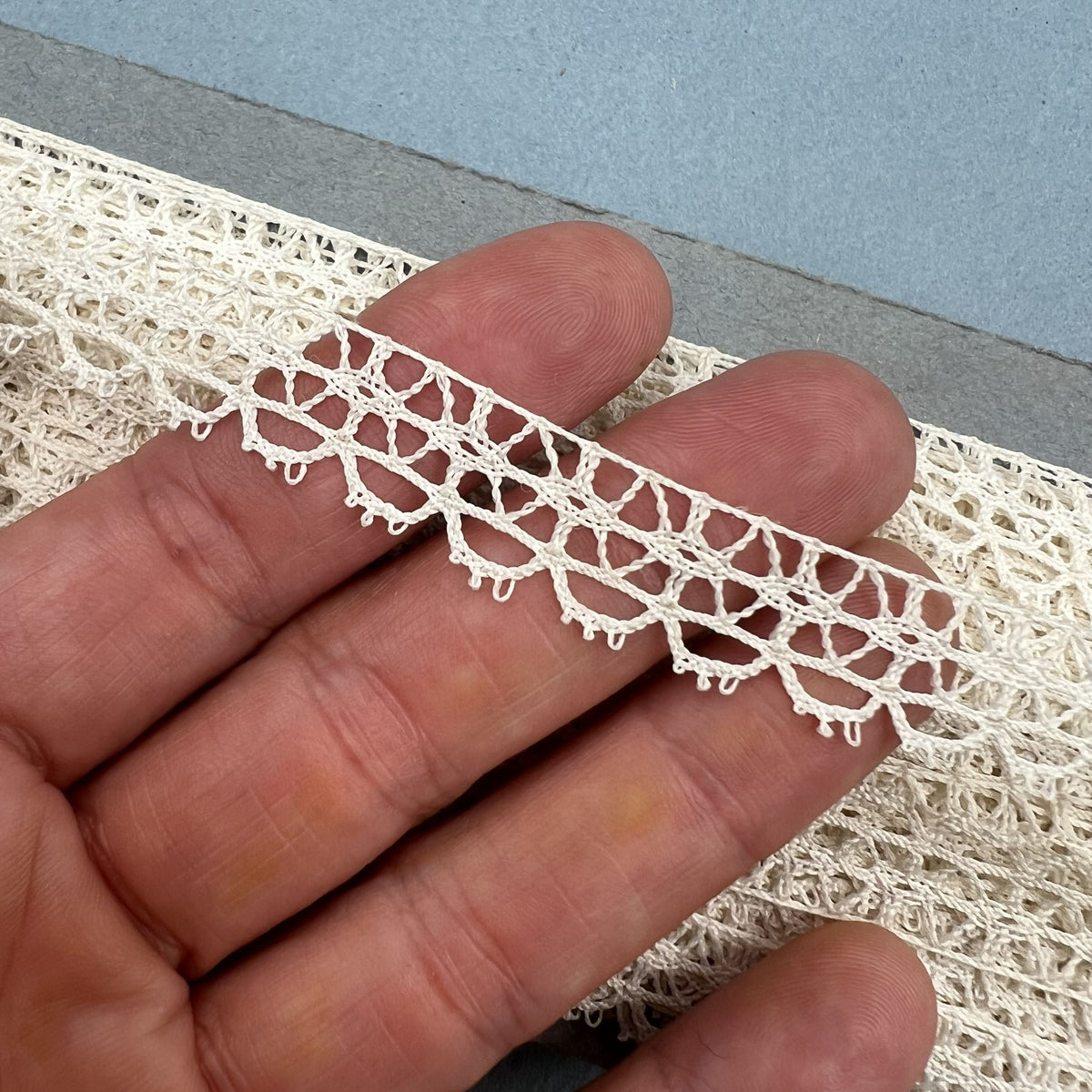 Wholesale Vintage French Lace Trim – 21m – Le Puy-en-Velay Cotton Lace