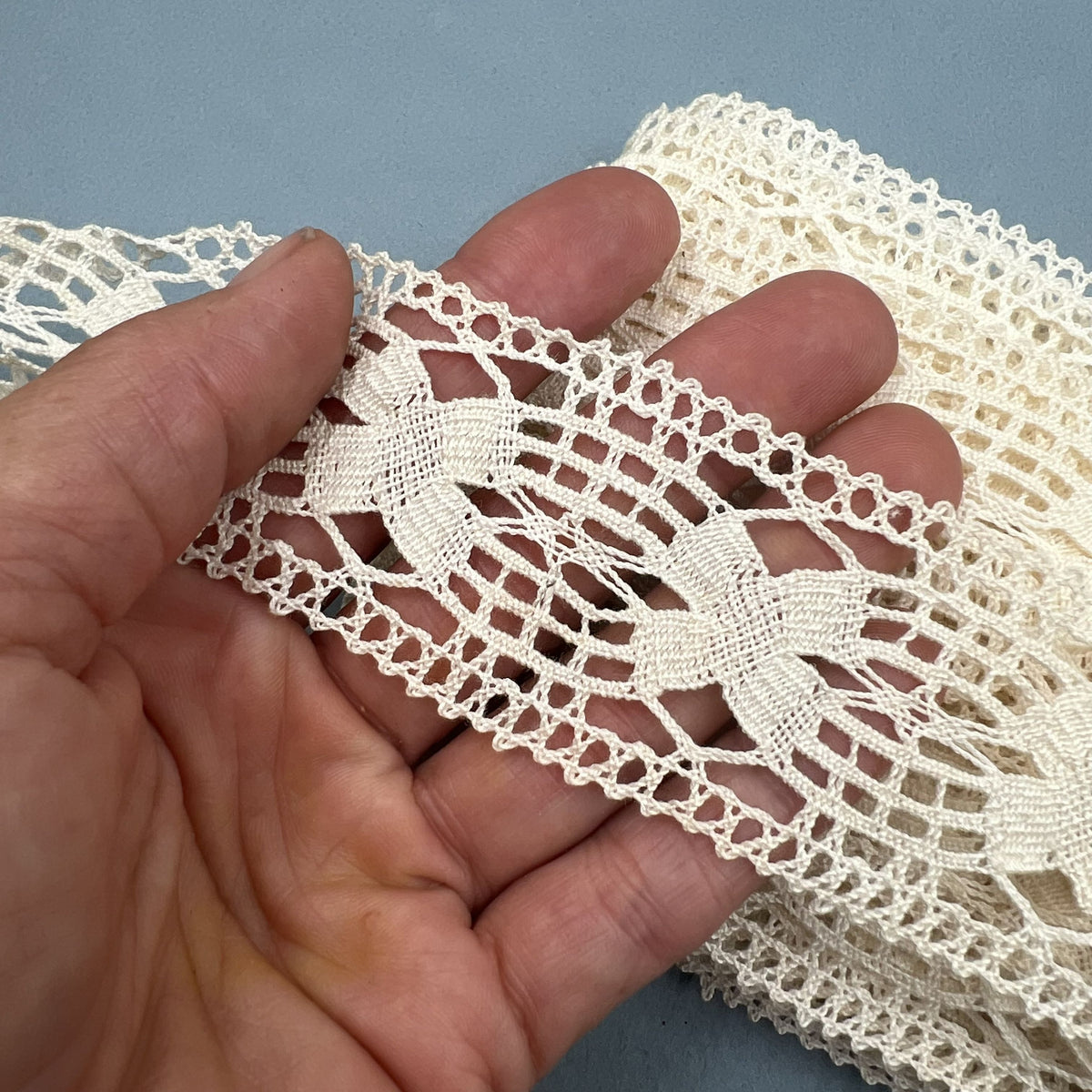 Wholesale Vintage French Lace Trim – 112.75m – Le Puy-en-Velay Cotton Lace