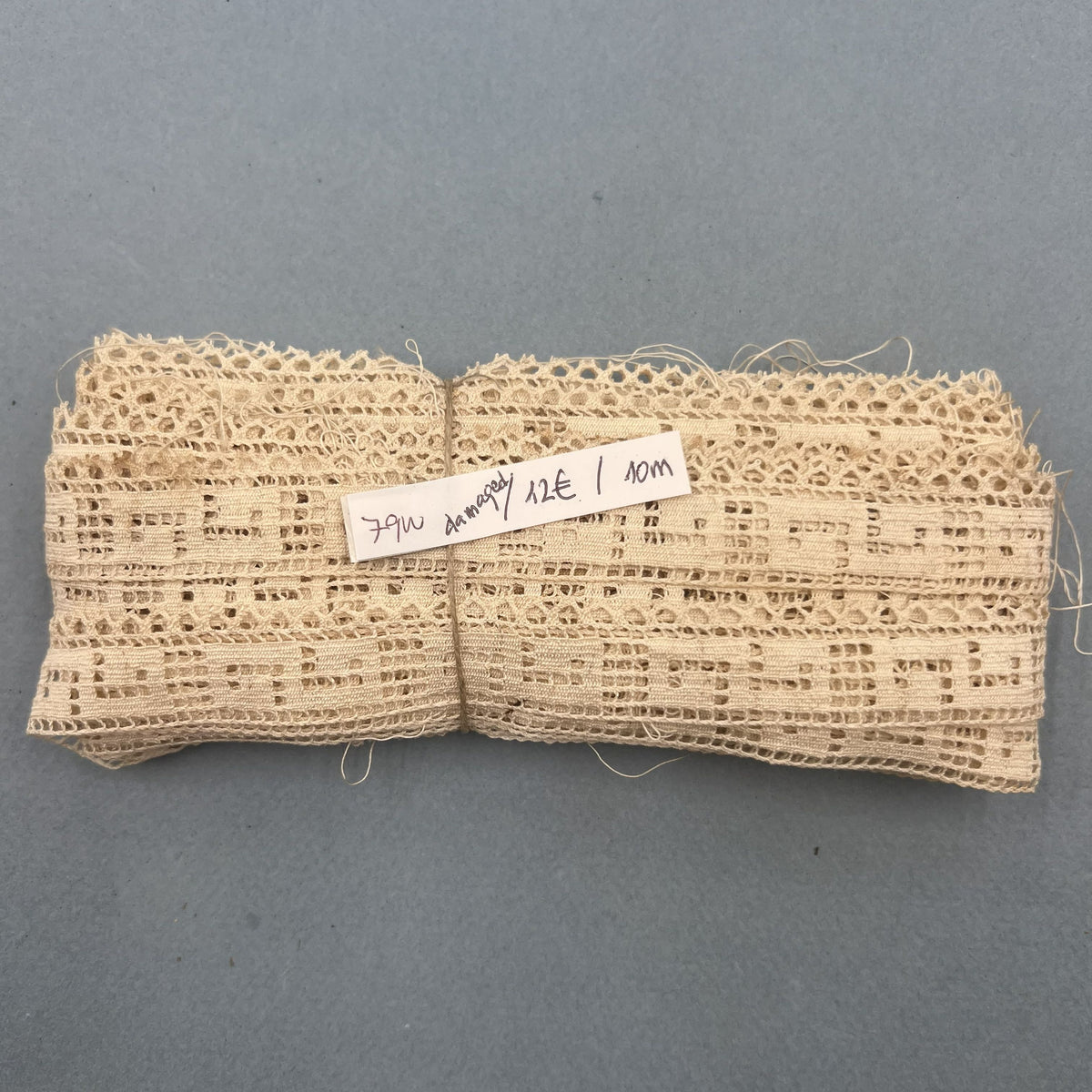 Wholesale Vintage French Lace Trim – 10m – Le Puy-en-Velay Cotton Lace