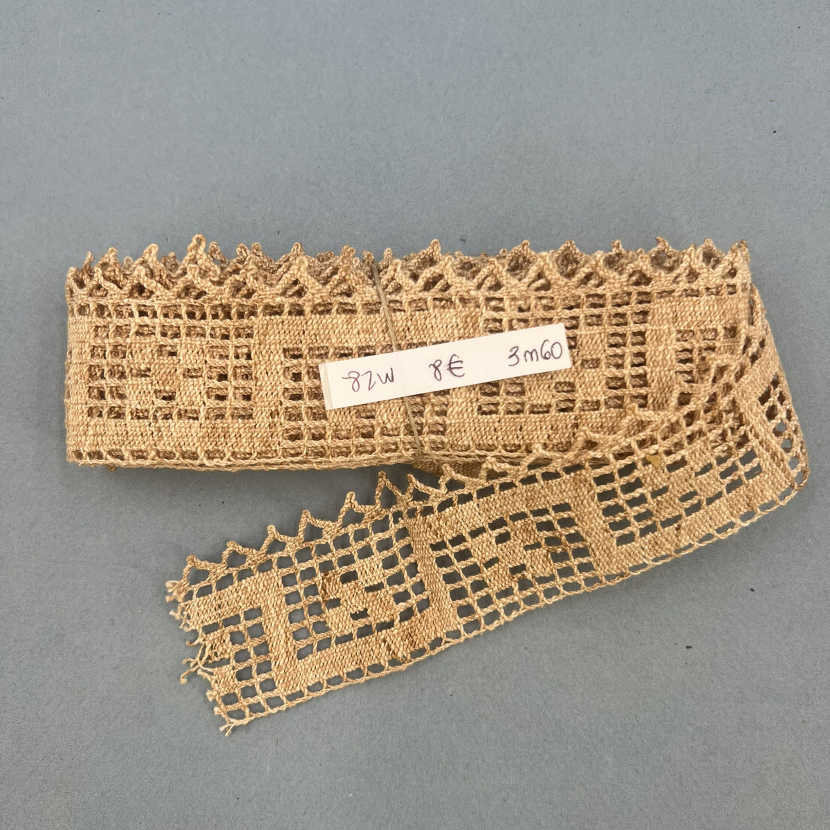 Wholesale Vintage French Lace Trim – 3.60m – Le Puy-en-Velay Cotton Lace