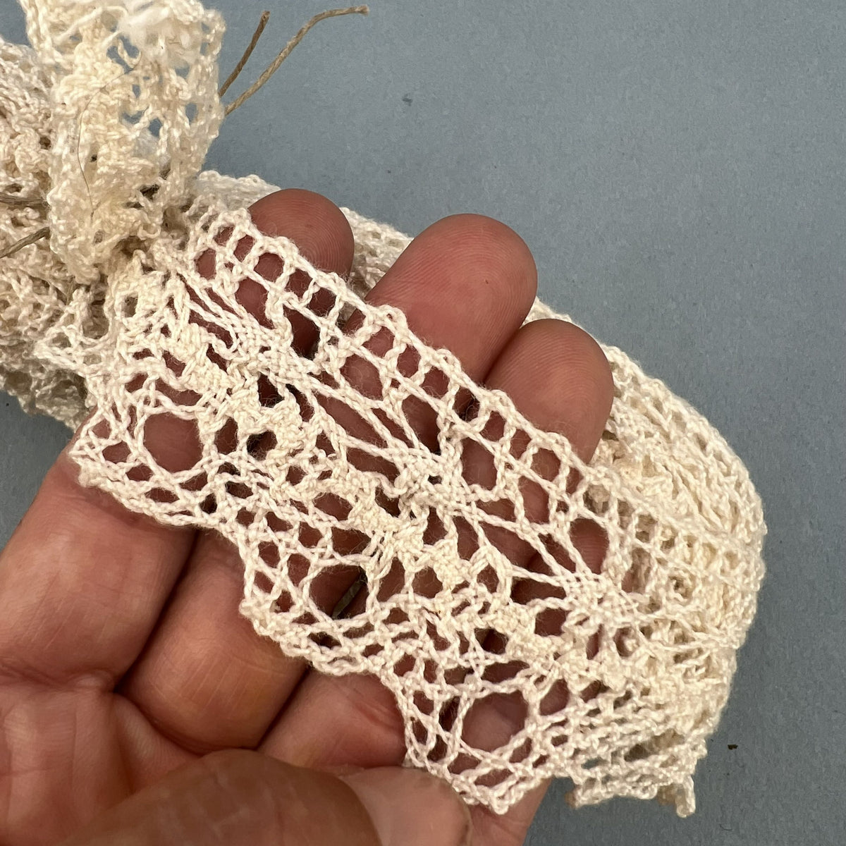 Wholesale Vintage French Lace Trim – 6.5m – Le Puy-en-Velay Cotton Lace