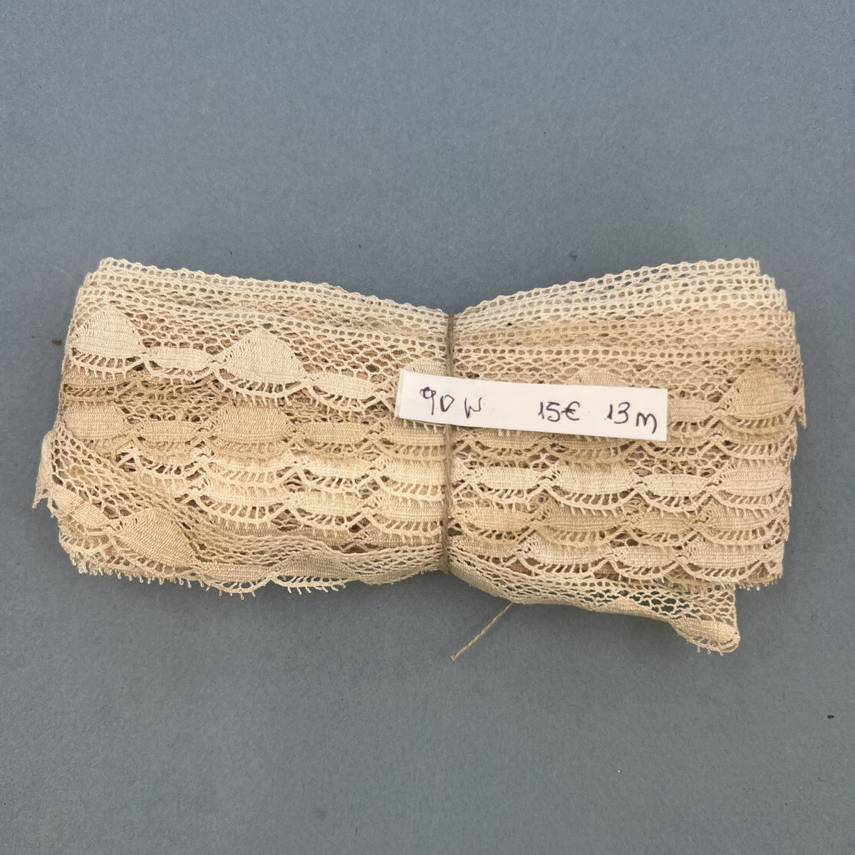Wholesale Vintage French Lace Trim – 13m – Le Puy-en-Velay Cotton Lace