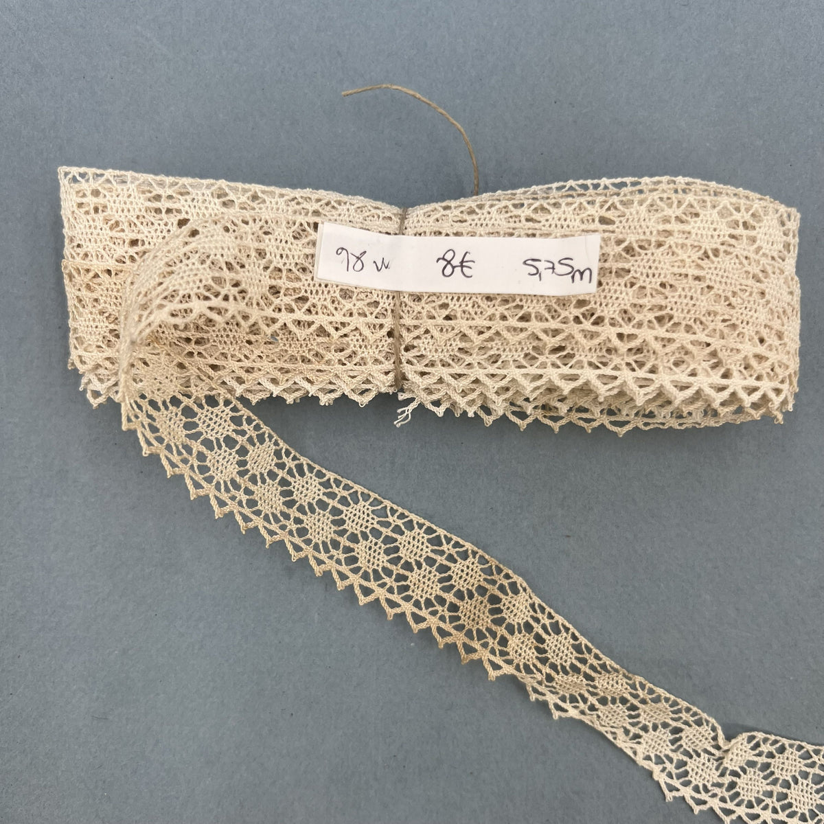 Wholesale Vintage French Lace Trim – 5.75m – Le Puy-en-Velay Cotton Lace