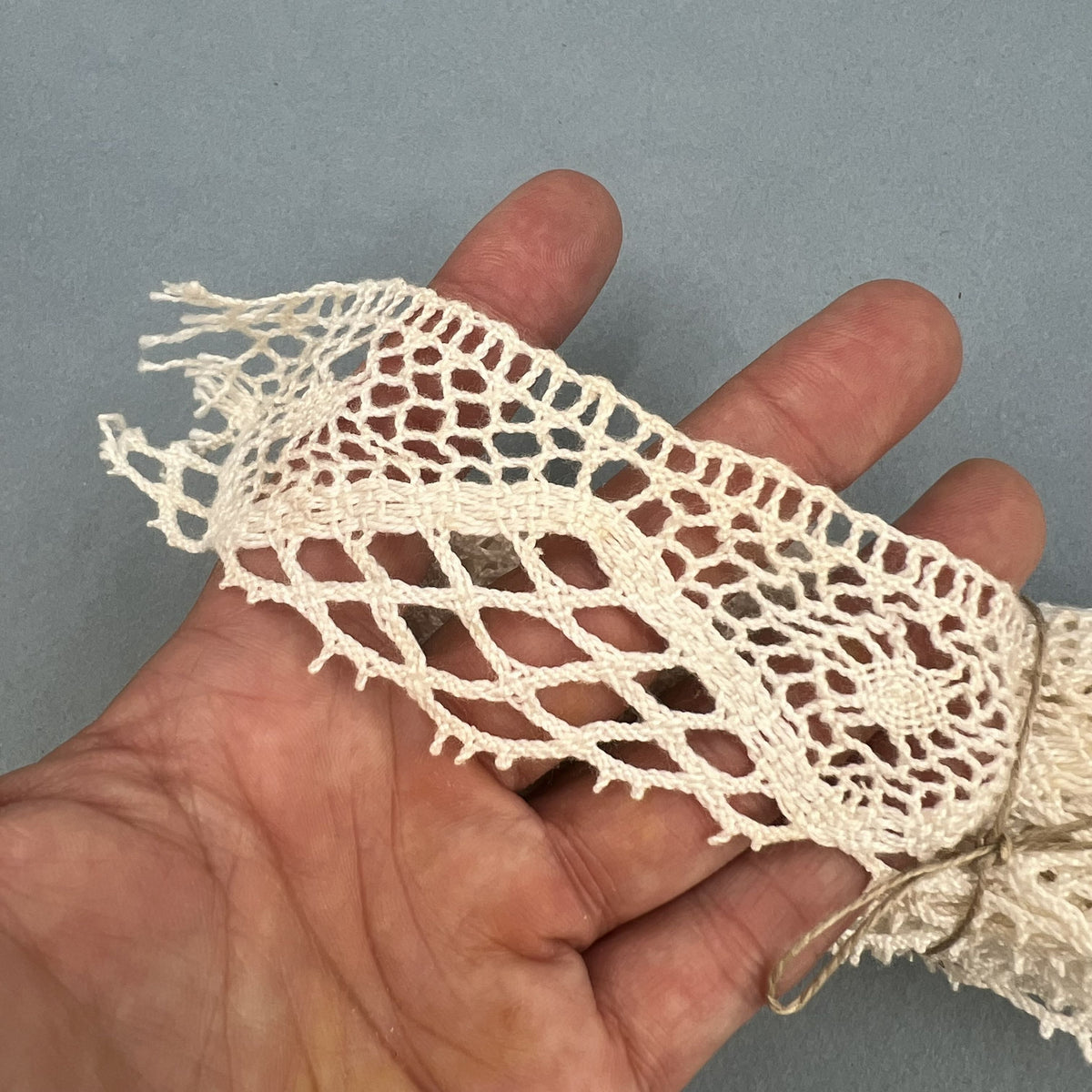 Wholesale Vintage French Lace Trim – 6.5m – Le Puy-en-Velay Cotton Lace