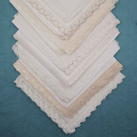 Set of 2 Linen Napkins Doilies Bobbin Lace - Bobbins&Needles