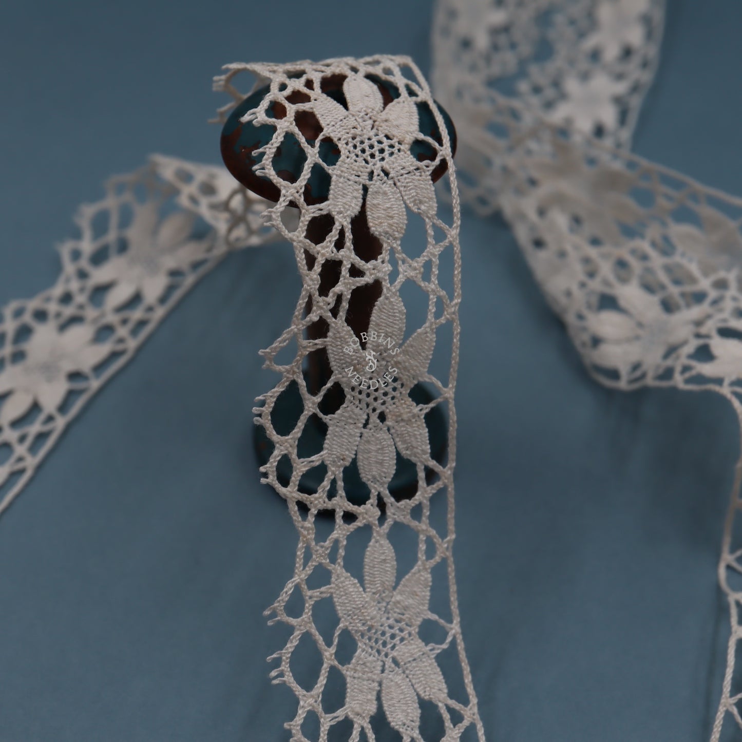 Vintage French Lace Border – Cotton Floral Pattern Trim