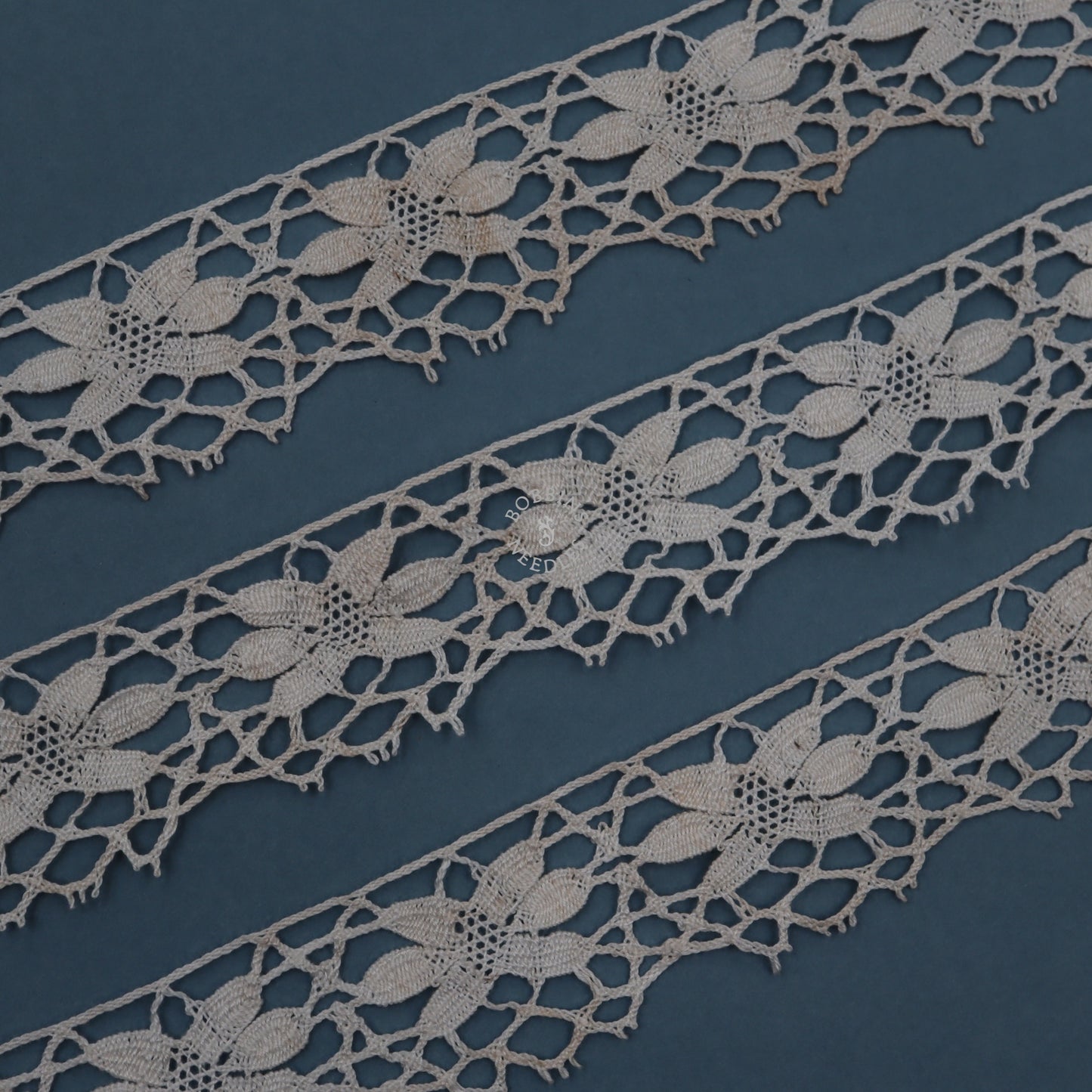 Vintage French Lace Border – Cotton Floral Pattern Trim