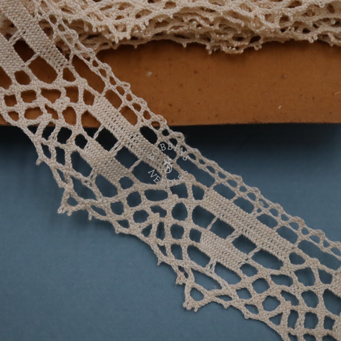 Vintage French Cotton Lace Trim - Bobbin Lace Border