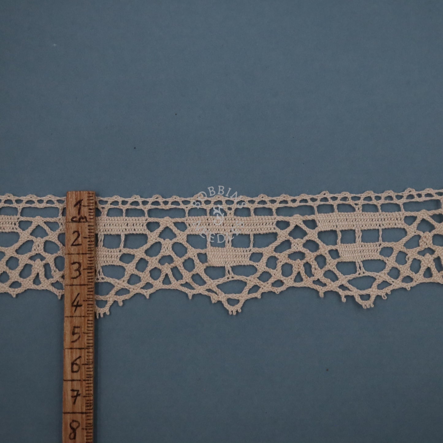 Vintage French Cotton Lace Trim - Bobbin Lace Border