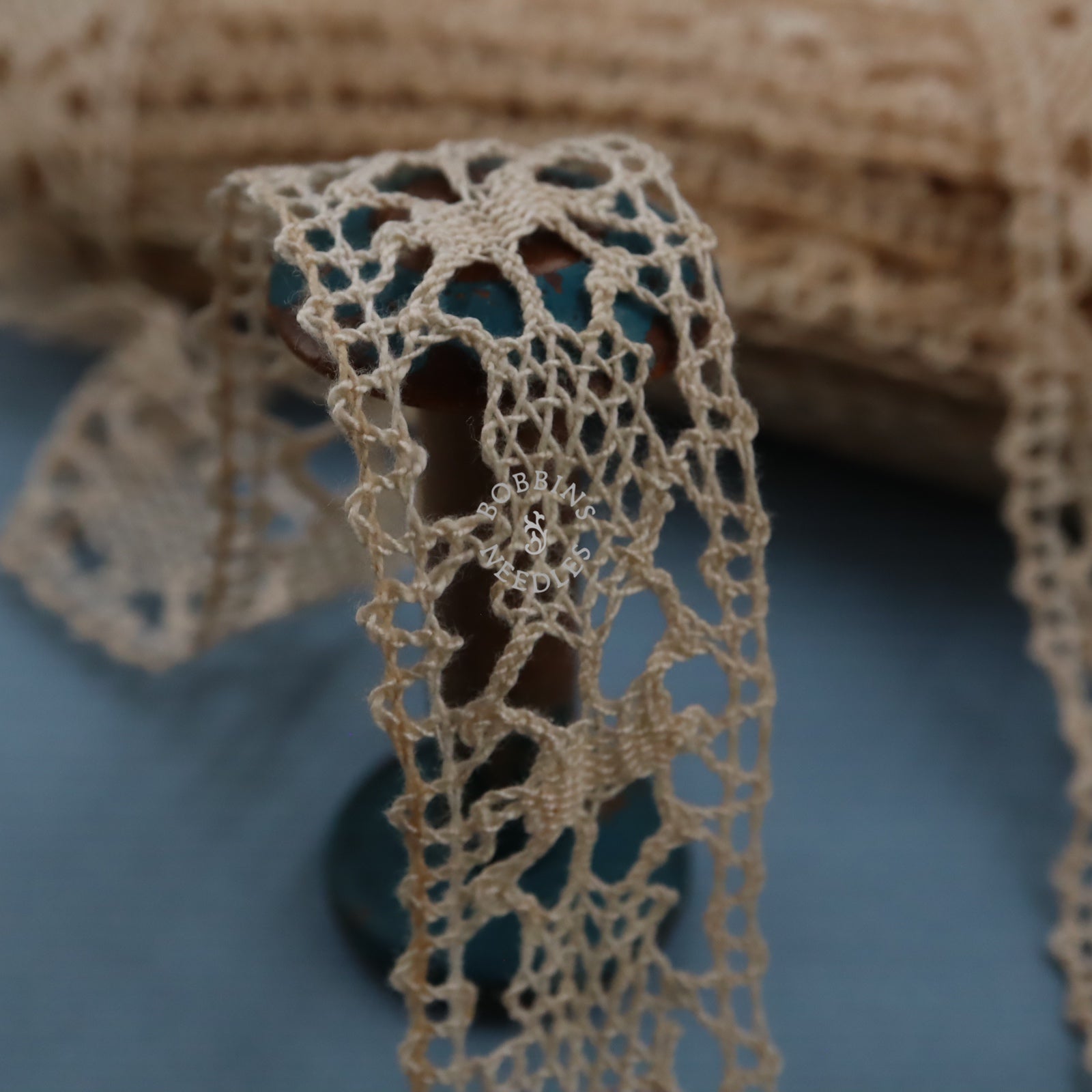 Antique French Lace Insertion Trim – Cotton Bobbin Lace Le Puy Style - Bobbins&Needles