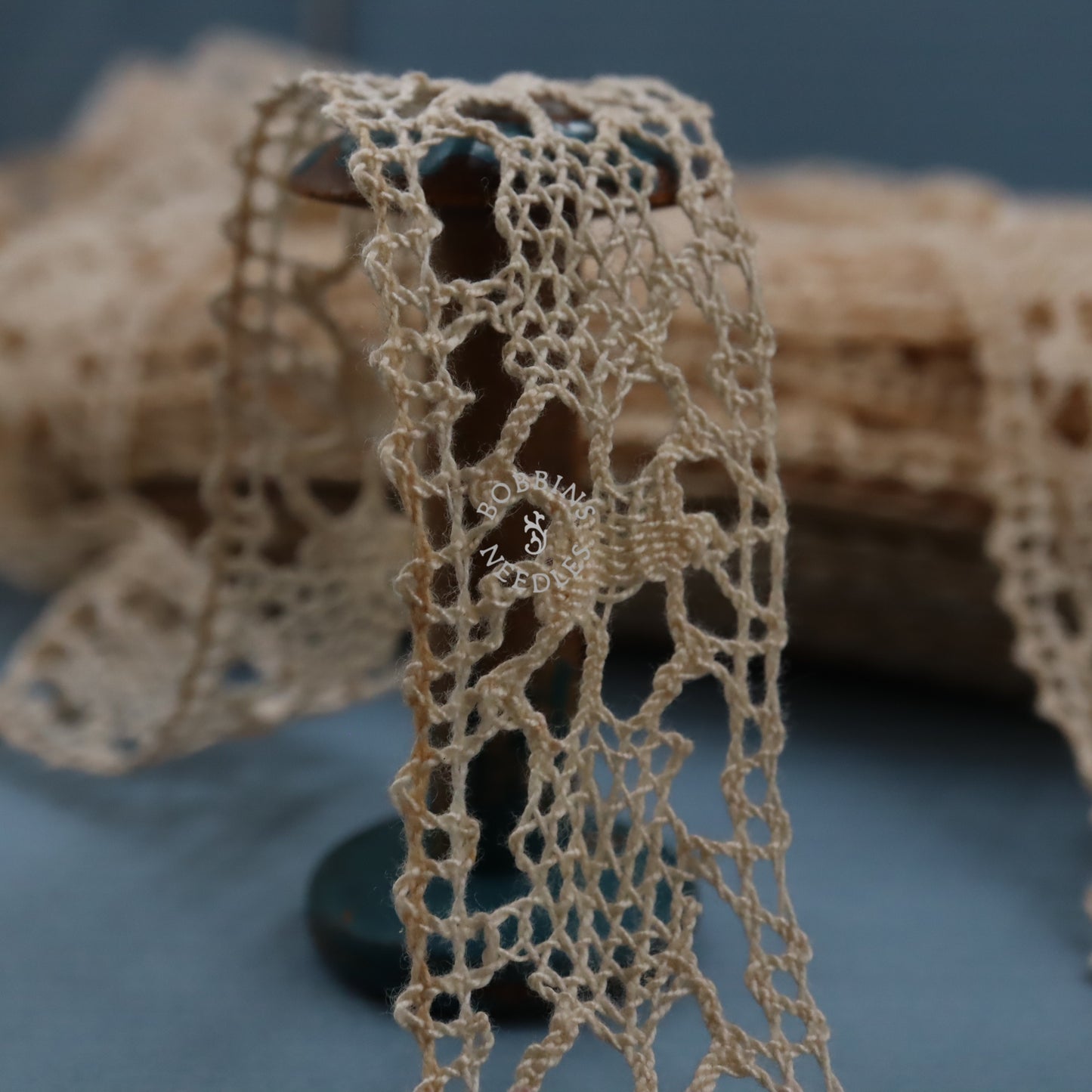 Antique French Lace Insertion Trim – Cotton Bobbin Lace Le Puy Style - Bobbins&Needles